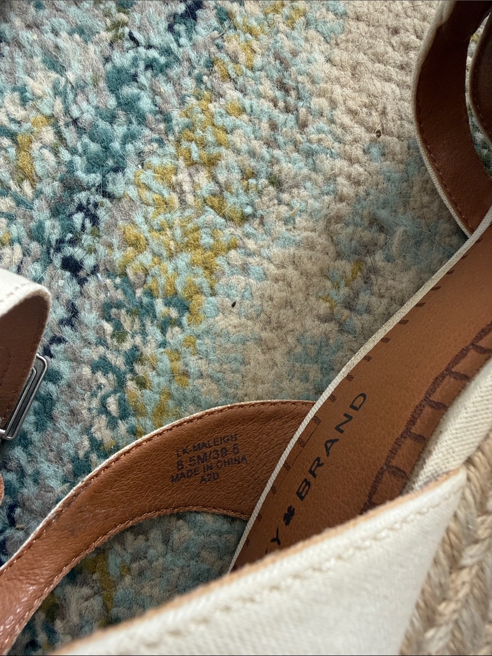 Lucky Brand Maleigh Wedge Sandals in Vanilla - Picture 6 of 6